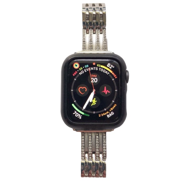 Silver Bling Metal Adjustable Band Apple Watch 38/40/41mm NEW - Picture 2 of 10
